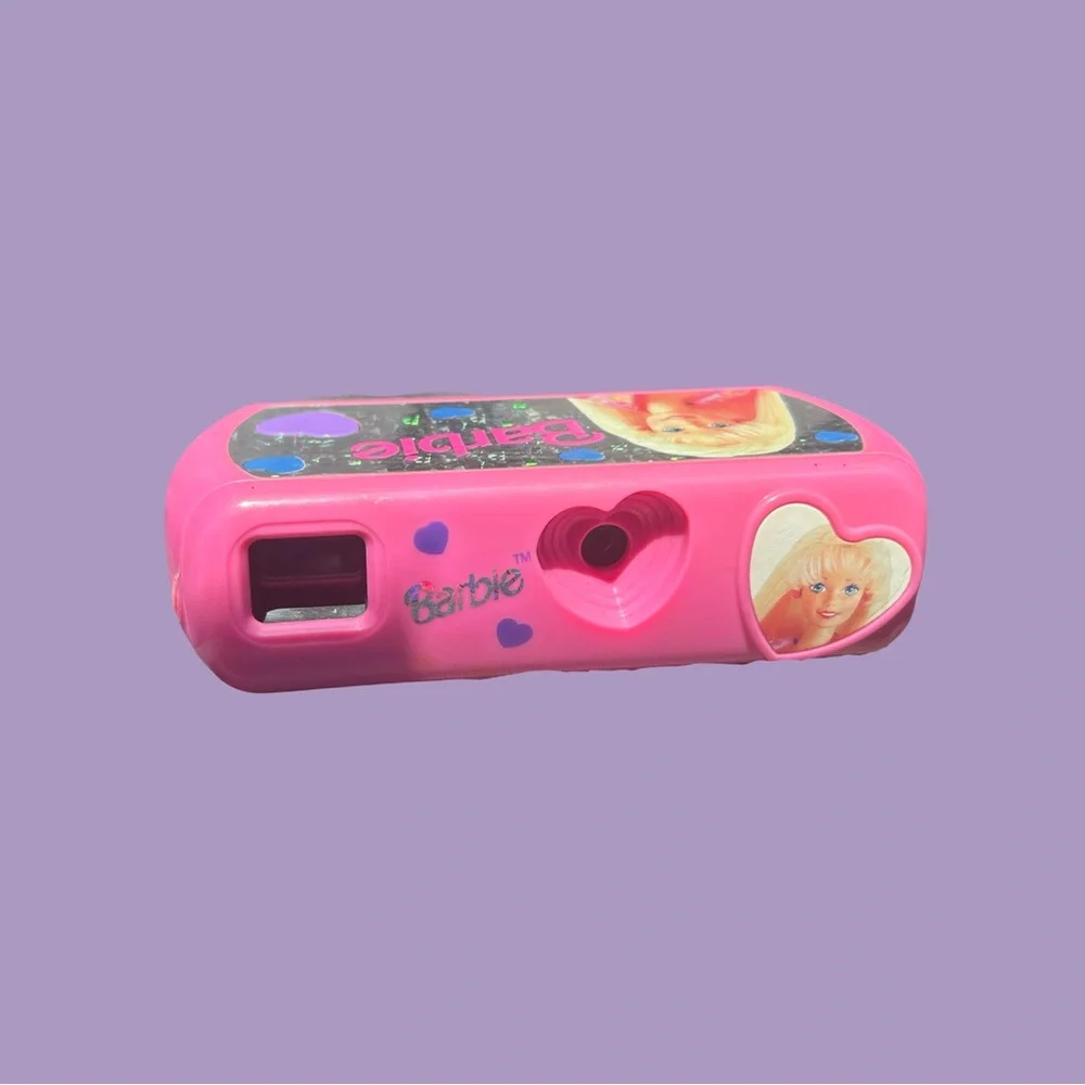 Barbie Pink Toy Camera with Heart Design